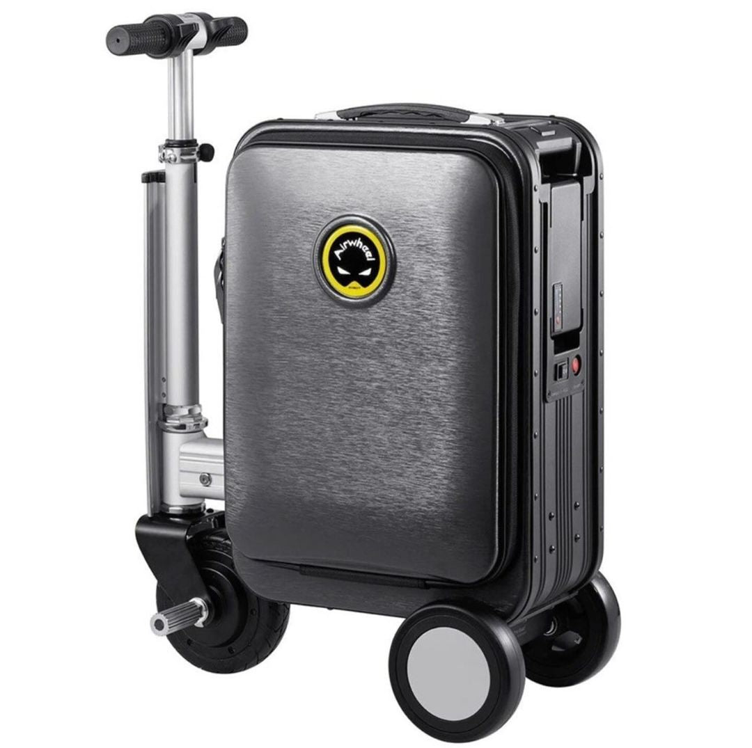 Airwheel SE3SL elektrischer Koffer in Black mit ausgezogenem Lenker